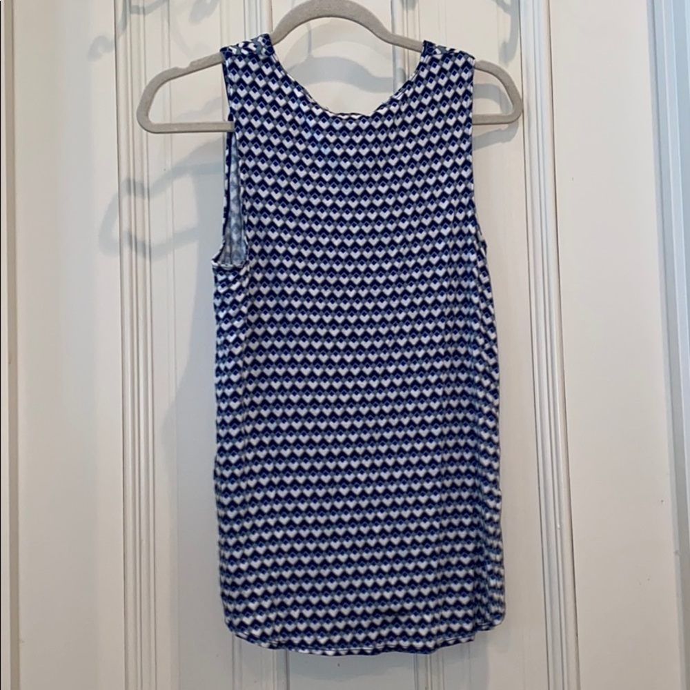 Max Studio Blue Patterned Blouse - image 2